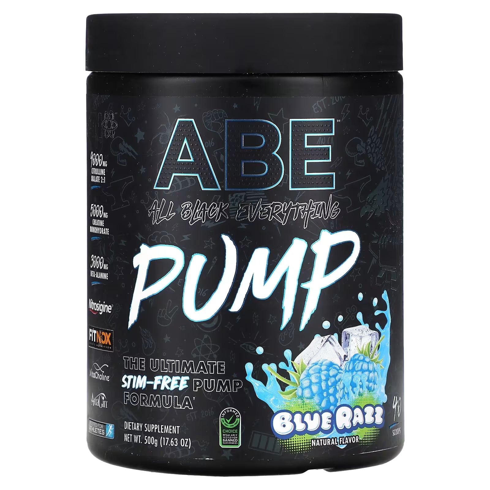 ABE, Pump, Stim-Free Pre Workout Powder, Various Flavor, 17.63 oz (500 g) - Ultimate Sup Singapore