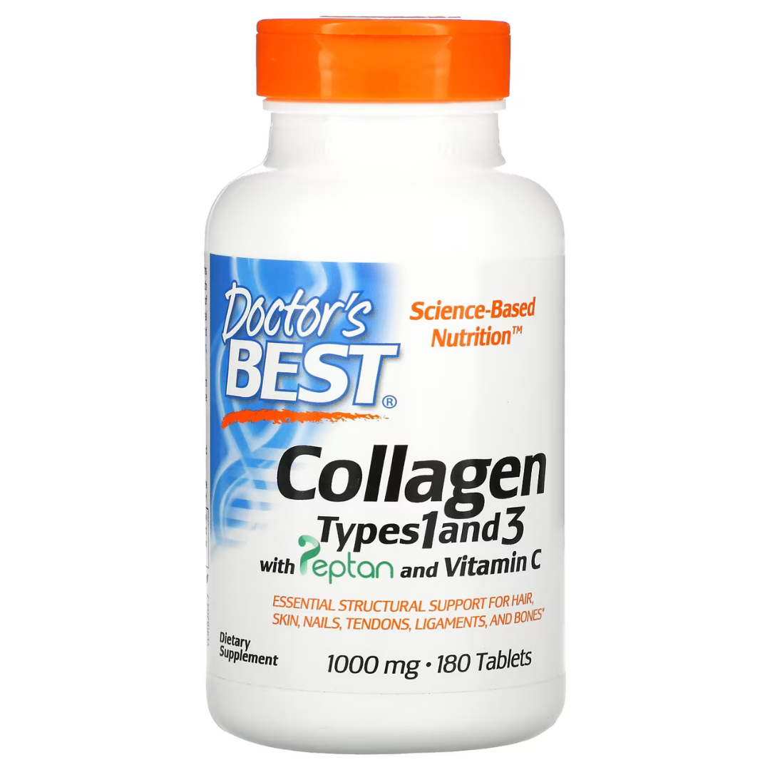 Doctor's Best, Collagen Types 1 and 3 with Vitamin C, 1,000 mg, 180 Tablets - Ultimate Sup Singapore