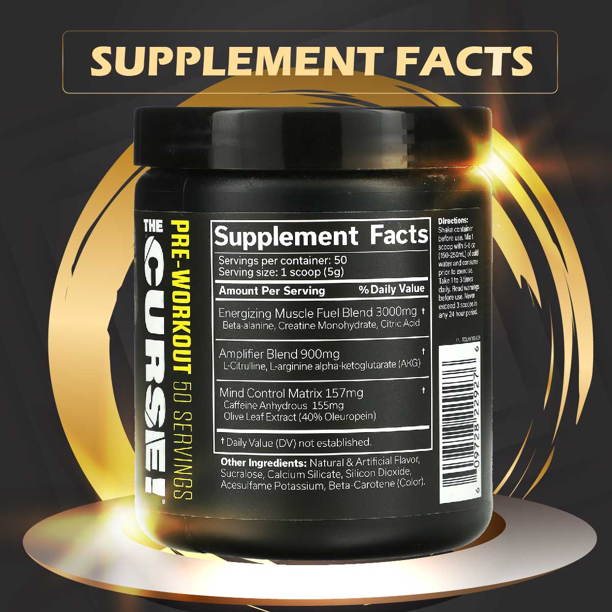 JNX Sports The Curse Supplement Facts