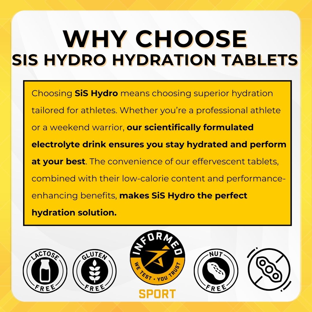 Science In Sport (SiS), Hydro Tablets, Electrolytes Drink For Hydration, Various Flavours, 20 Tablets, 4,2 gram - Ultimate Sup Singapore