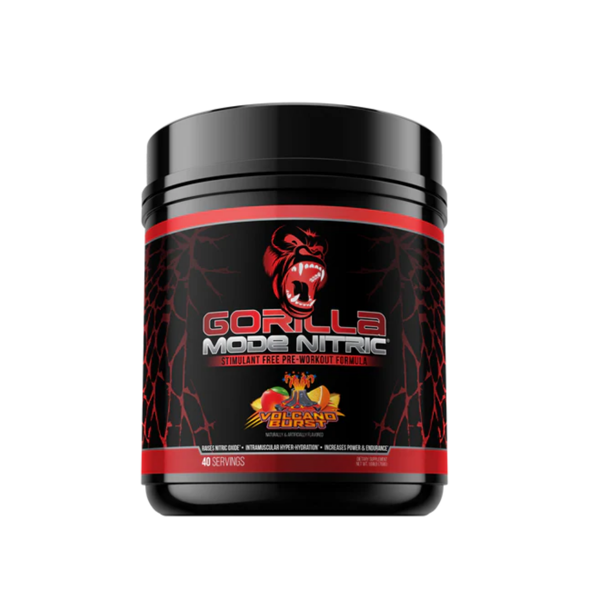 Gorilla Mind, Gorilla Mode Nitric Upgraded Stimulant Free Pre-Workout, Massive Pumps 40 servings - Ultimate Sup Singapore