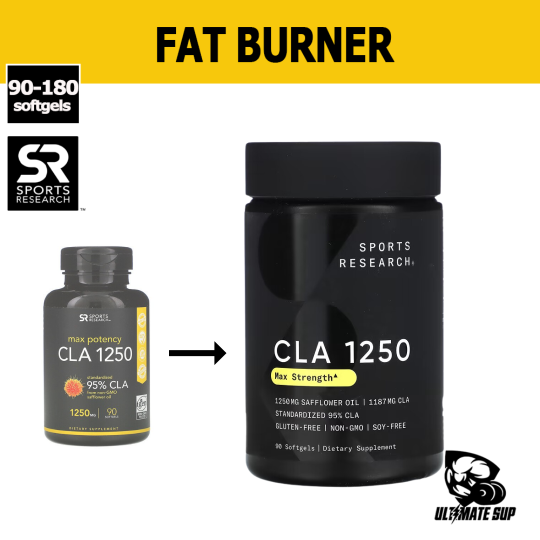 Sports Research, CLA 1250, Fat Burner, 1250 mg, 180 Softgels - Ultimate Sup Singapore