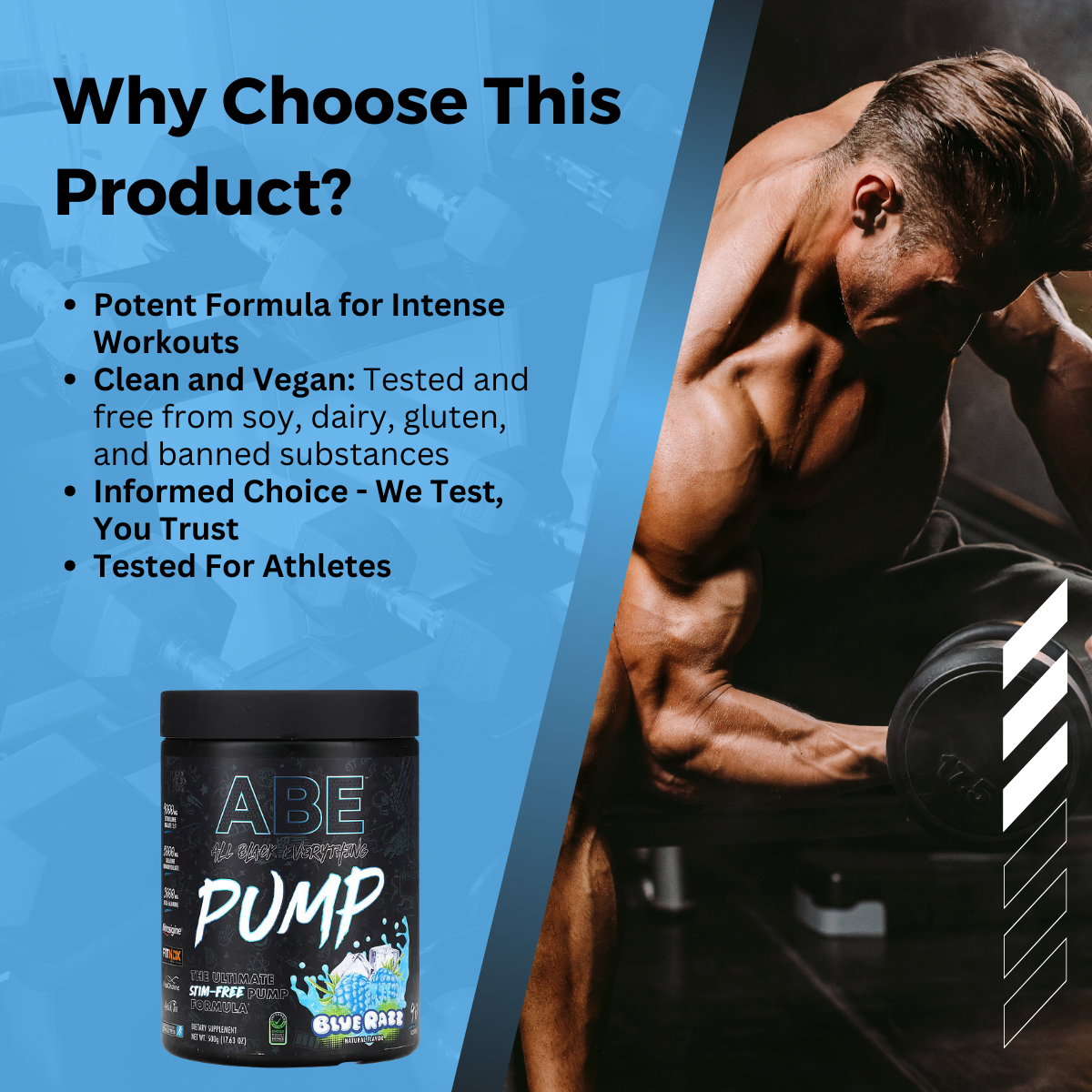 ABE, Pump - Stim-Free Pre Workout Powder, 17.63 oz (500 g) - Ultimate Sup Singapore