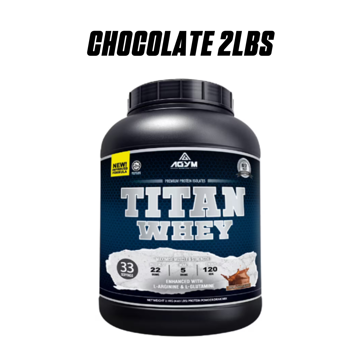 AGYM Nutrition, Titan Whey, Premium Whey Protein Isolates, 2 - 4.63 lbs - Ultimate Sup Singapore
