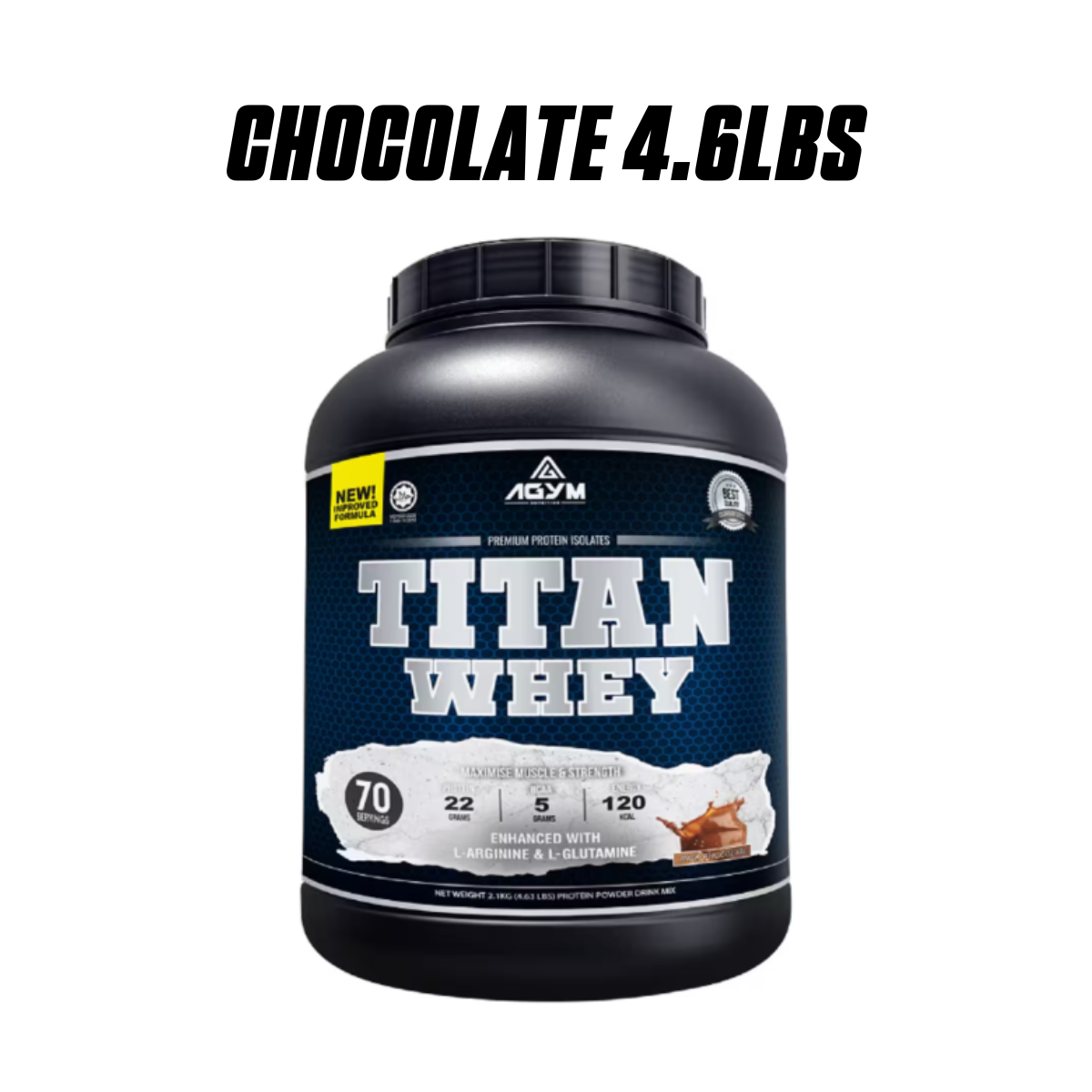 AGYM Nutrition, Titan Whey, Premium Whey Protein Isolates, 2 - 4.63 lbs - Ultimate Sup Singapore