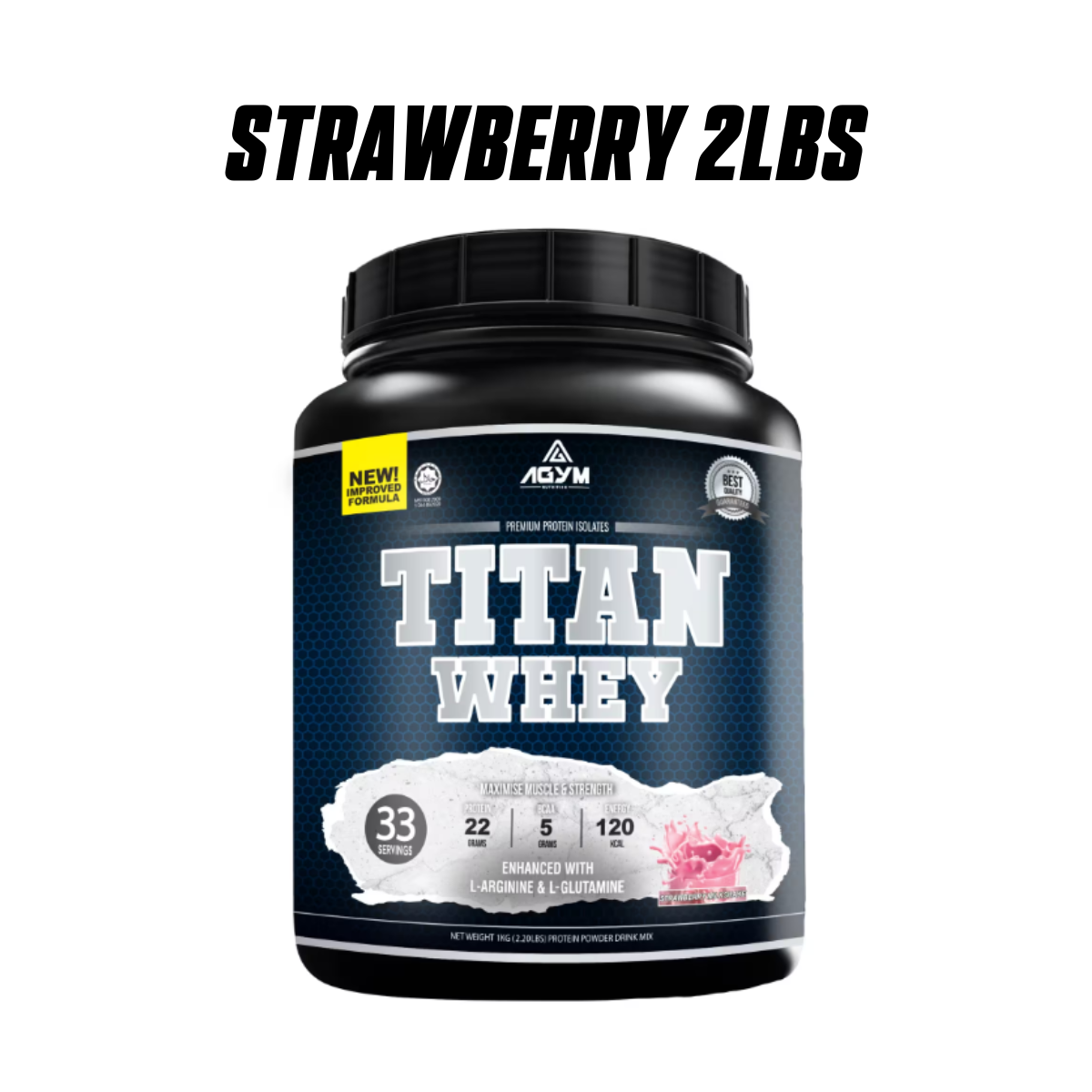 AGYM Nutrition, Titan Whey, Premium Whey Protein Isolates, 2 - 4.63 lbs - Ultimate Sup Singapore