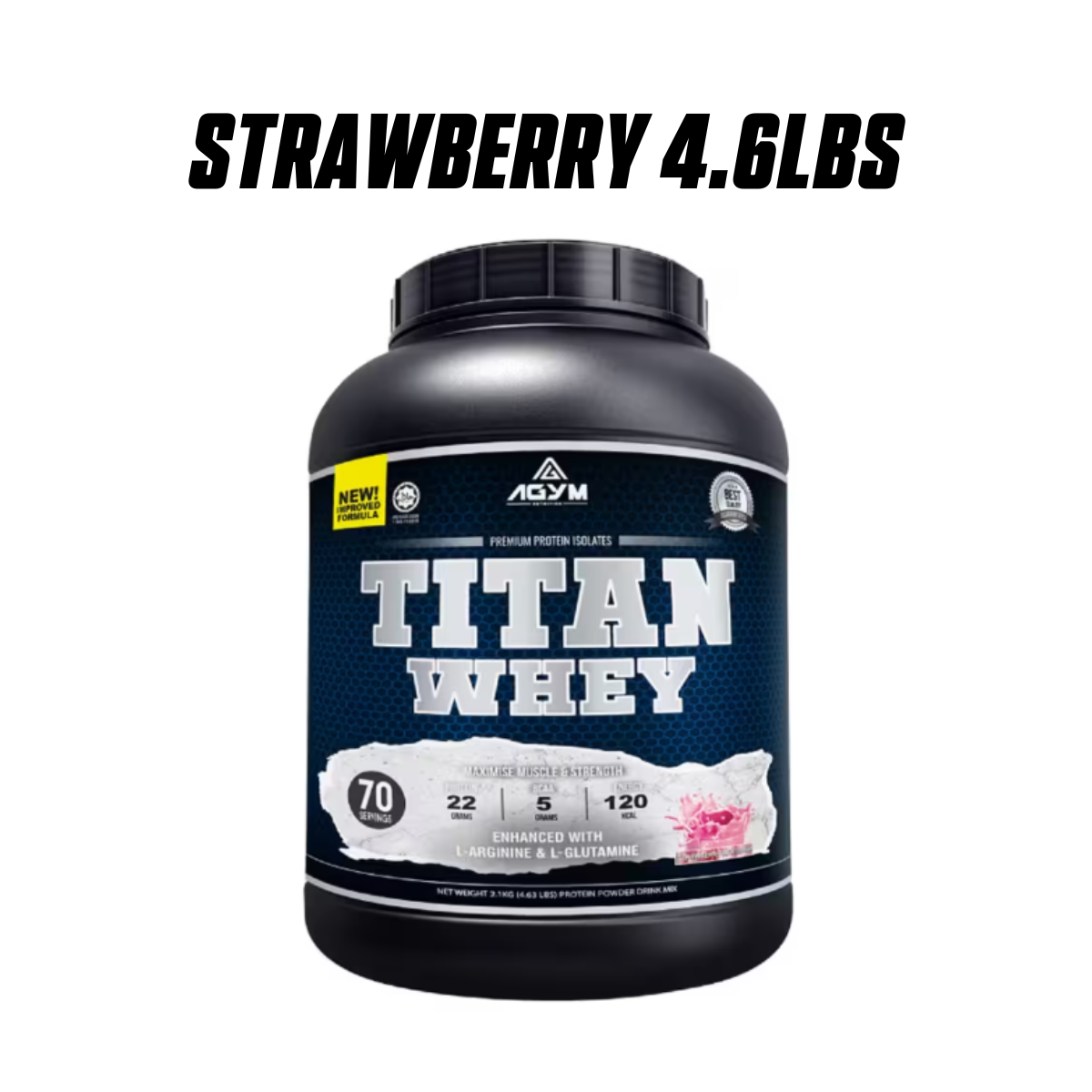 AGYM Nutrition, Titan Whey, Premium Whey Protein Isolates, 2 - 4.63 lbs - Ultimate Sup Singapore