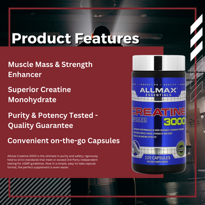 ALLMAX, Creatine 3000, 120 Caps - Ultimate Sup Singapore
