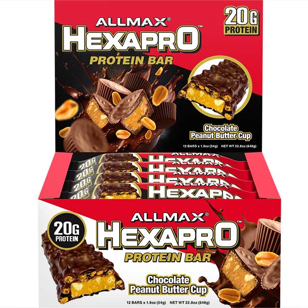 ALLMAX, Hexapro Protein Bar, 20g Protein Per Bars, 3 - 12 Bars, 1.9 oz (54 g) Each - Ultimate Sup Singapore
