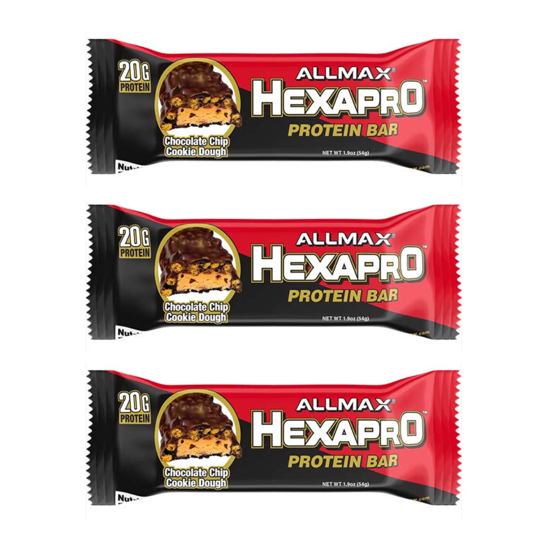 ALLMAX, Hexapro Protein Bar, 20g Protein Per Bars, 3 - 12 Bars, 1.9 oz (54 g) Each - Ultimate Sup Singapore