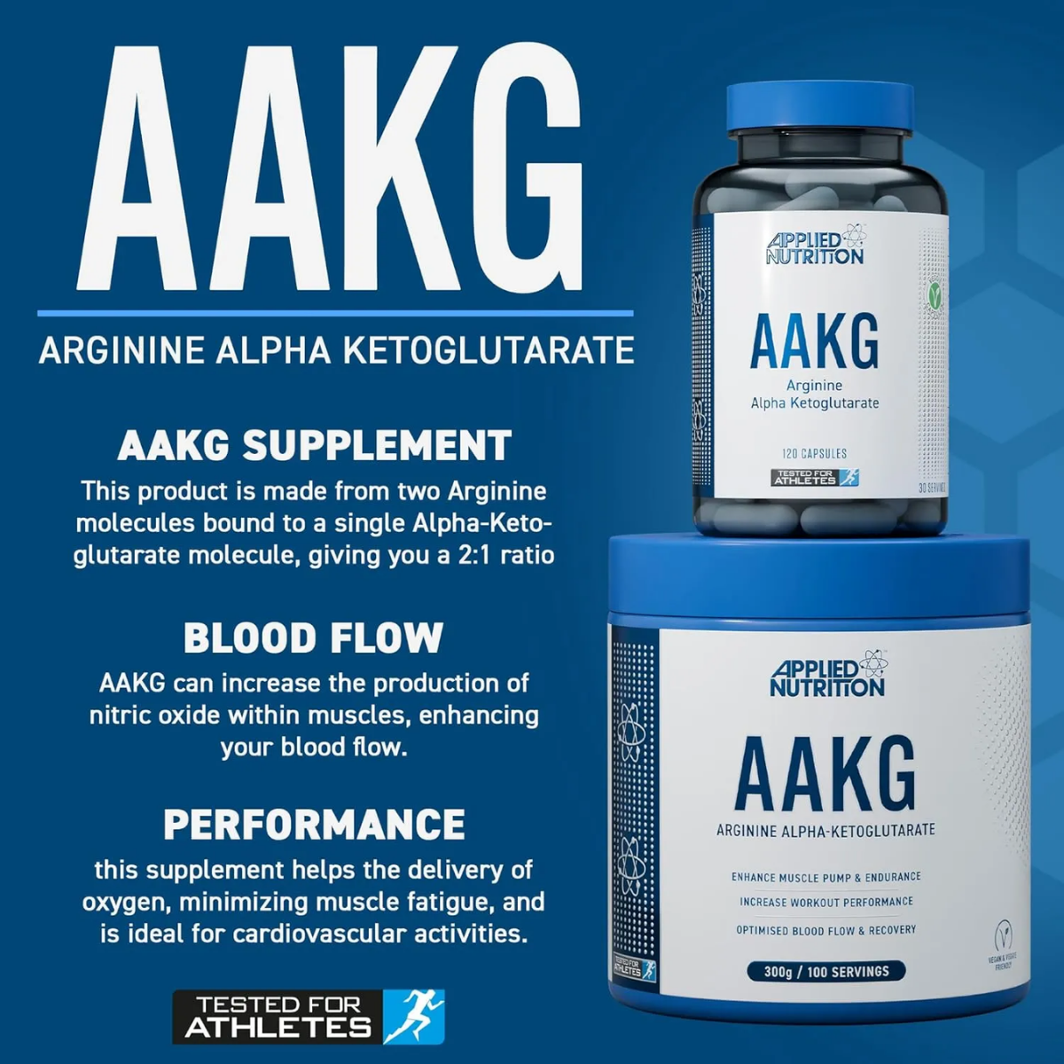 Applied Nutrition, AAKG (Arginine Alpha-Ketoglutarate), Power & Pump Formula, 300g - Ultimate Sup Singapore