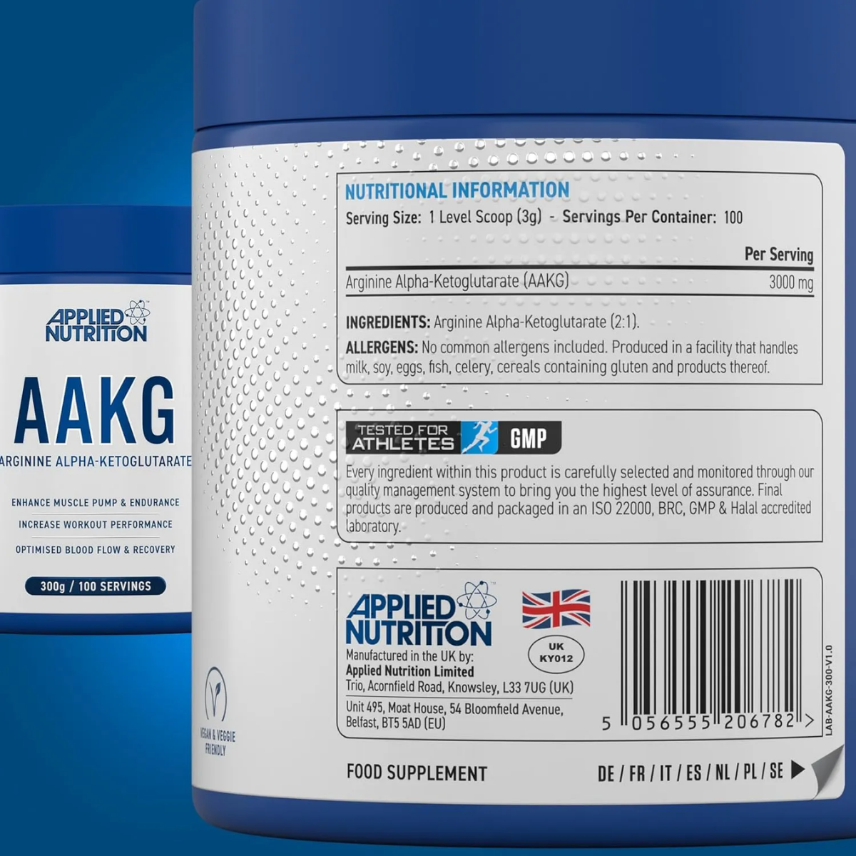 Applied Nutrition, AAKG (Arginine Alpha-Ketoglutarate), Power & Pump Formula, 300g - Ultimate Sup Singapore