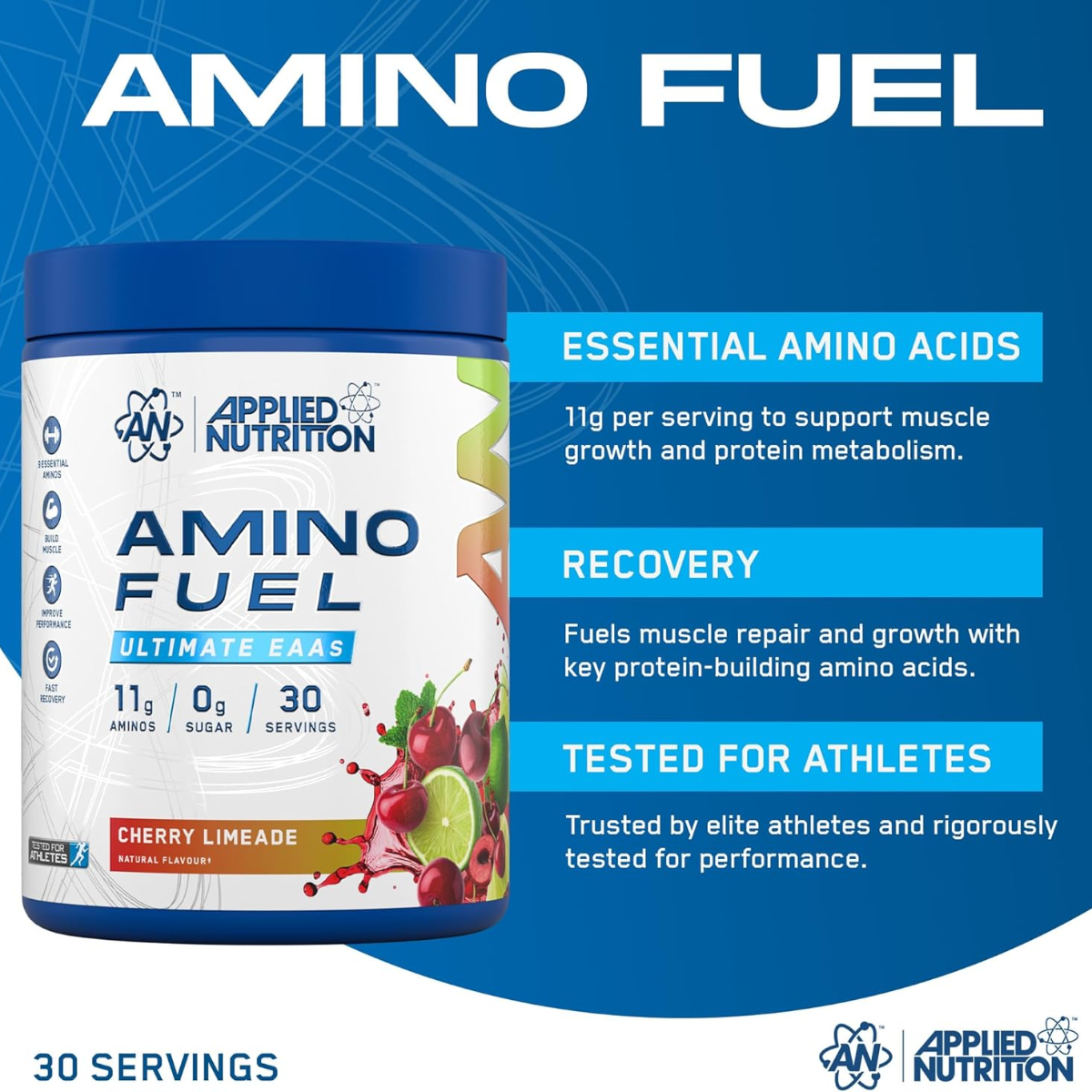 Applied Nutrition Amino Fuel, EAA Essential Amino Acids Powder, Muscle Fuel & Recovery 390g - Ultimate Sup Singapore