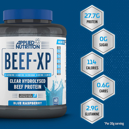 Applied Nutrition, Beef Protein Isolate, Hydrolysed Beef Protein for Muscle Building and Recovery, Fast Absorption, 60ser - Ultimate Sup Singapore