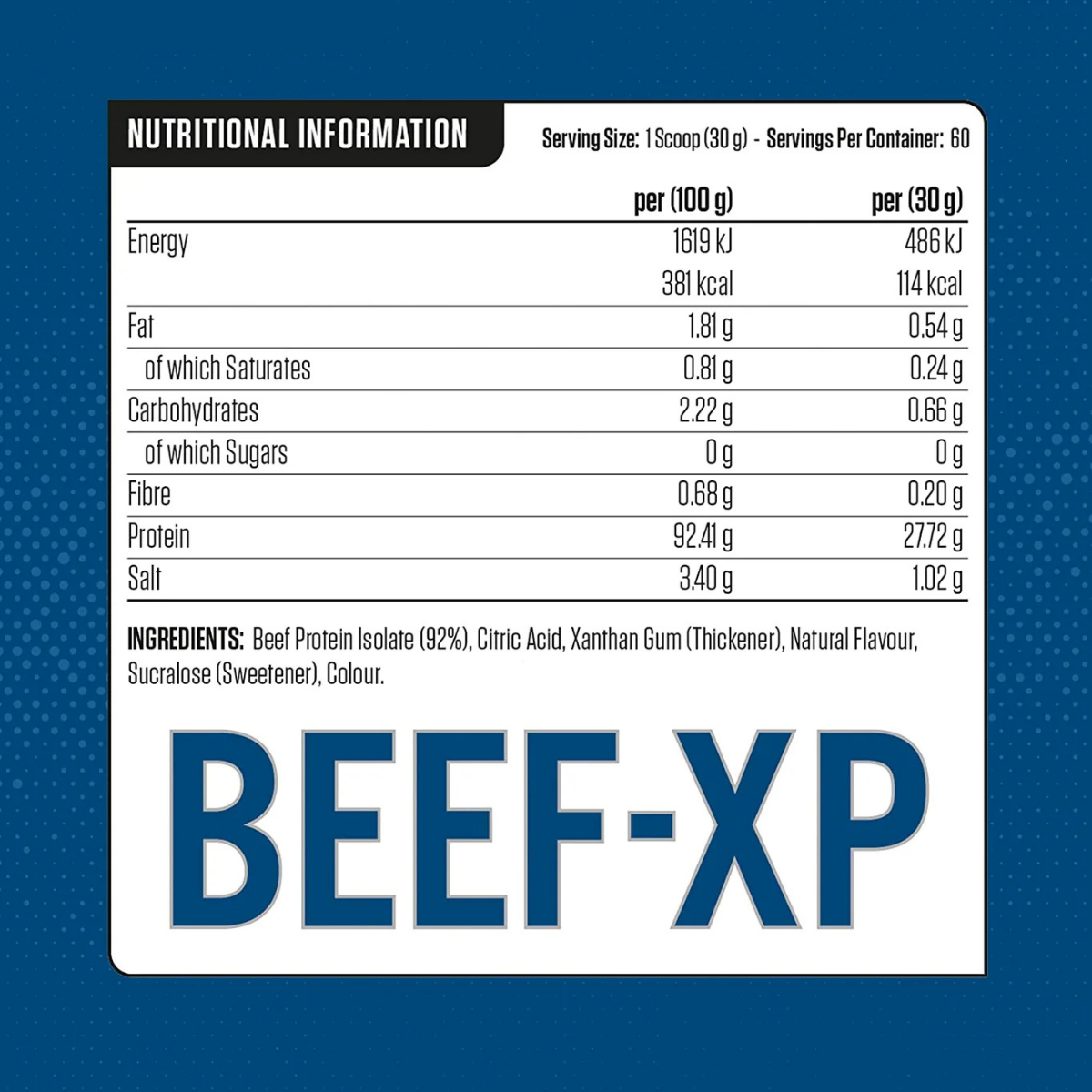 Applied Nutrition, Beef Protein Isolate, Hydrolysed Beef Protein for Muscle Building and Recovery, Fast Absorption, 60ser - Ultimate Sup Singapore