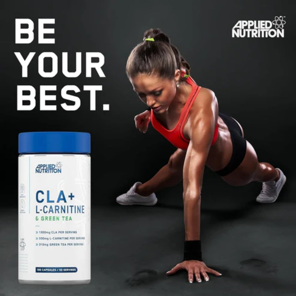 Applied Nutrition, CLA + L-Carnitine & Green Tea, Metabolism & Energy Support, 100 Capsules - Ultimate Sup Singapore