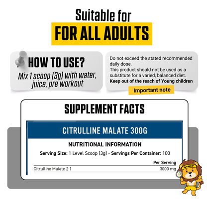 Applied Nutrition, Citrulline Malate, PreWorkout, Imrove Performance, 300g - Ultimate Sup Singapore