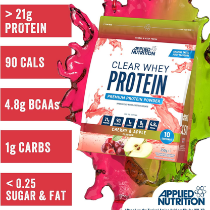 Applied Nutrition, Clear Hydrolysed Whey Isolate, Clear Protein Drink for Muscle Gain & Recovery, Fast Absorption, Low Calorie, 10-35ser - Ultimate Sup Singapore