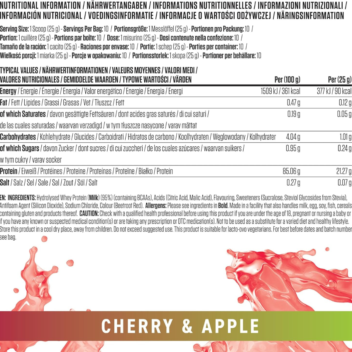 Applied Nutrition, Clear Hydrolysed Whey Isolate, Clear Protein Drink for Muscle Gain & Recovery, Fast Absorption, Low Calorie, 10-35ser - Ultimate Sup Singapore
