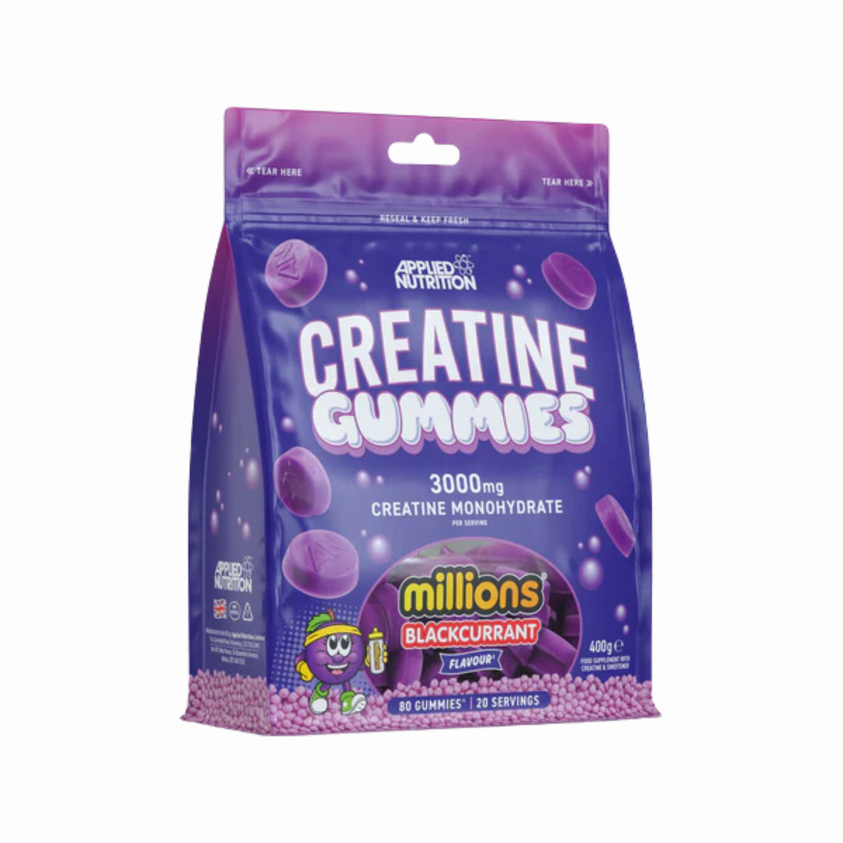 Applied Nutrition Creatine Monohydrate Gummies, Build Muscle, Various Flavors, 20 servings - Ultimate Sup Singapore
