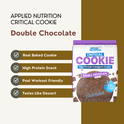 Applied Nutrition, Critical Cookie, High Protein Baked Cookie, Protein Snack for Gym, Build Muscle, 3-12packs - Ultimate Sup Singapore