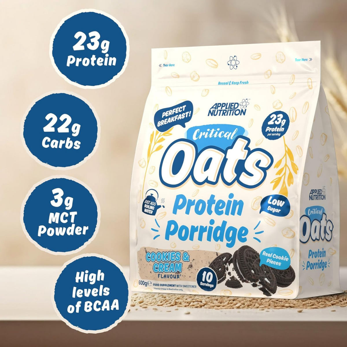 Applied Nutrition, Critical Oats, High Protein Meal Replacement, Healthy for Energy & Fullness, 600g-3kg - Ultimate Sup Singapore