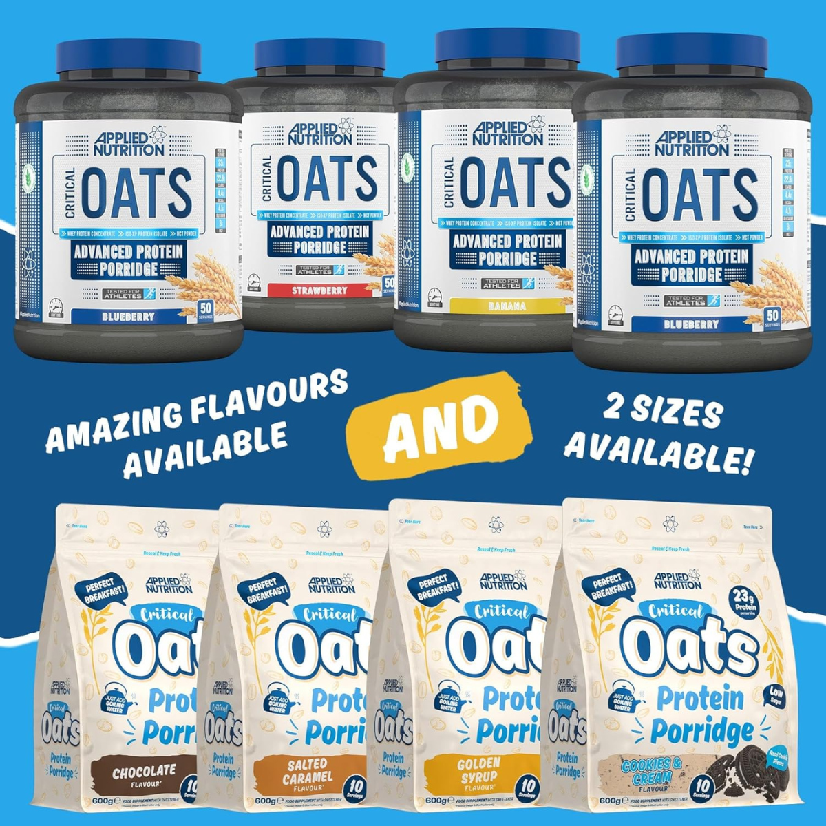 Applied Nutrition, Critical Oats, High Protein Meal Replacement, Healthy for Energy & Fullness, 600g-3kg - Ultimate Sup Singapore