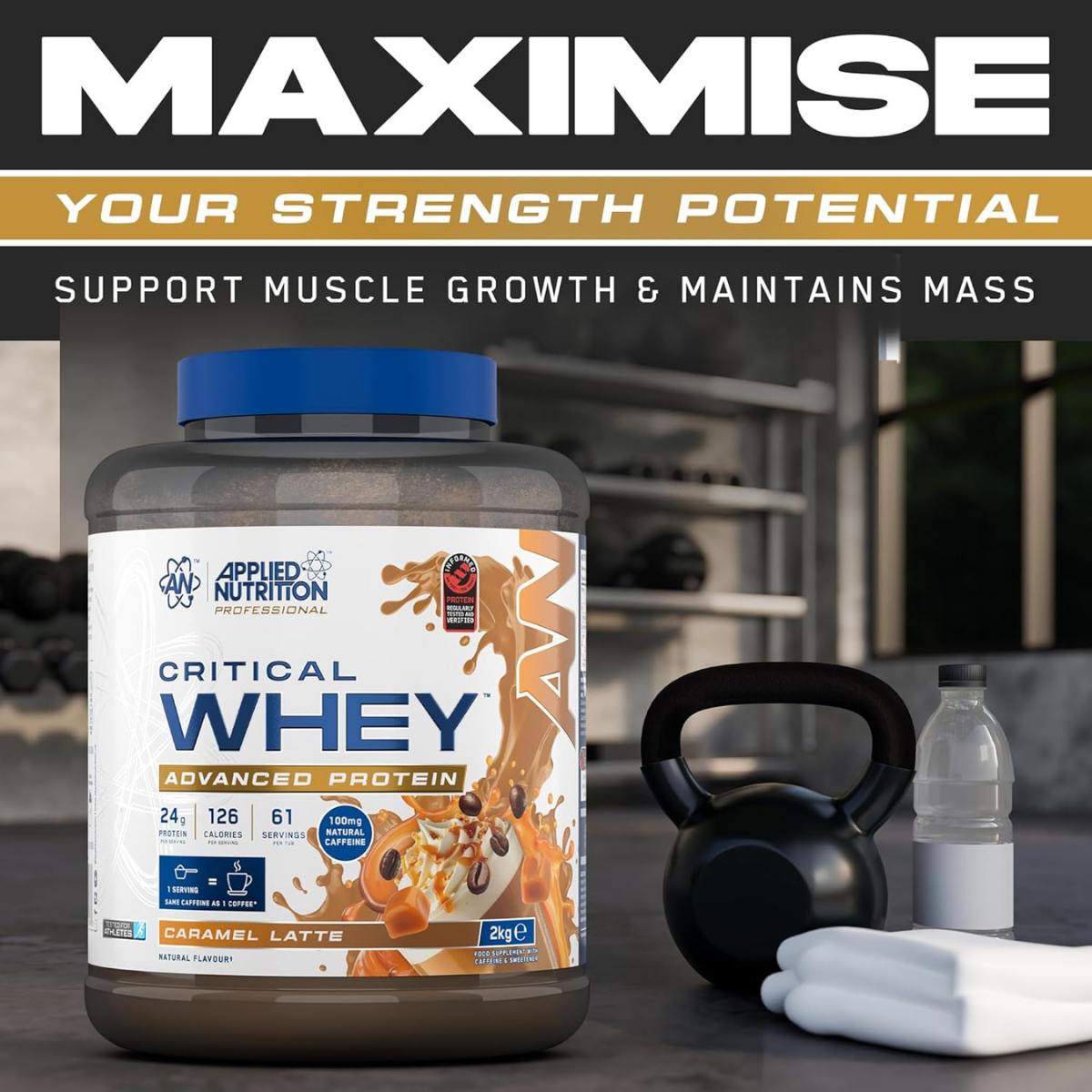 Applied Nutrition, Critical Whey Protein, Triple Blend Whey for Muscle Growth and Recovery After Training, 25-67ser - Ultimate Sup Singapore