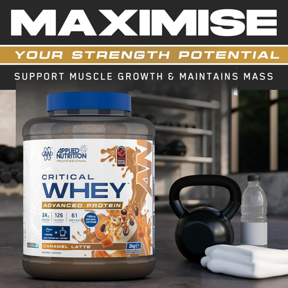 Applied Nutrition, Critical Whey Protein, Triple Blend Whey for Muscle Growth and Recovery After Training, 25-67ser - Ultimate Sup Singapore