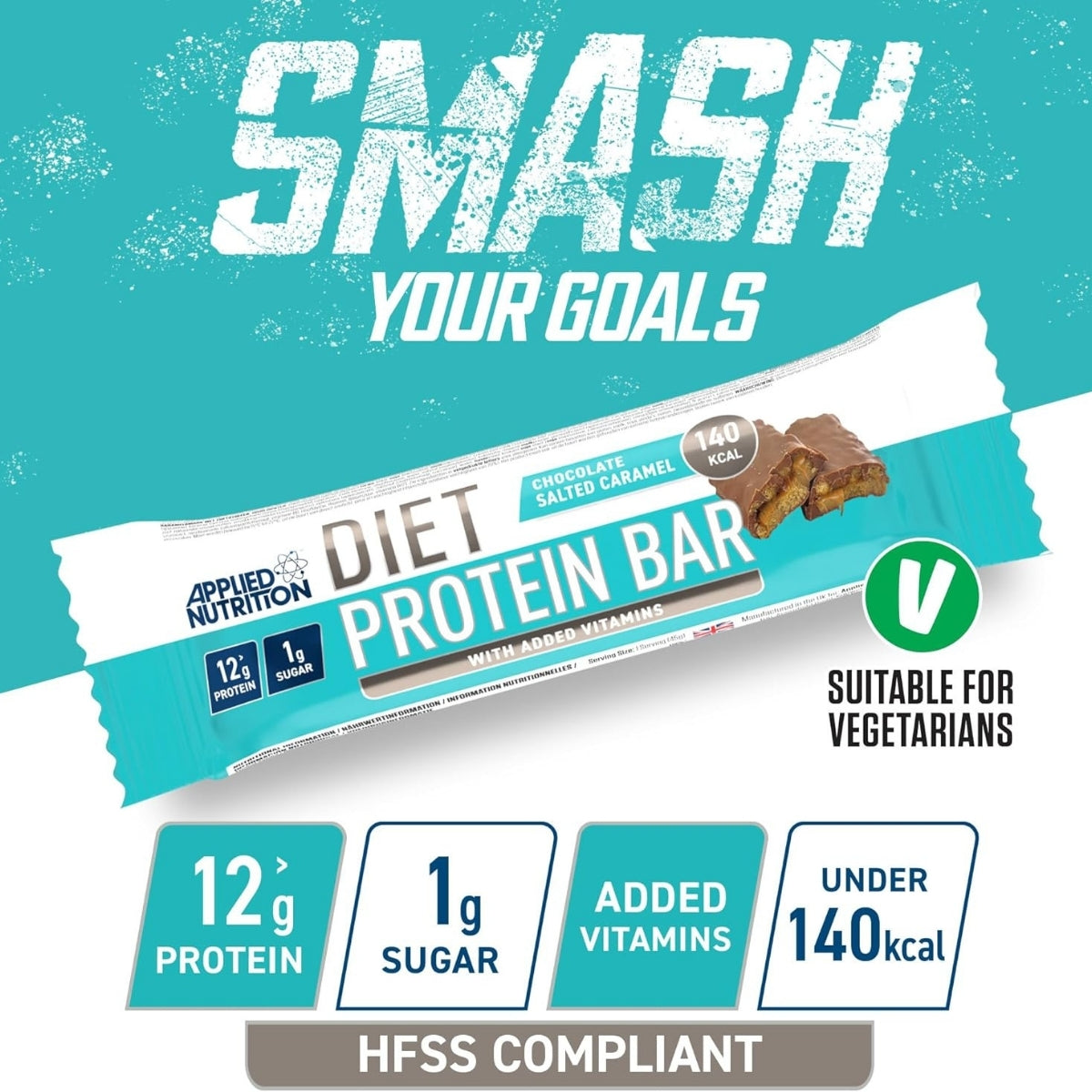Applied Nutrition, Diet Protein Bar, Low Carb, Weight Management Bar, Helps Control Calories, 3-12 bars - Ultimate Sup Singapore