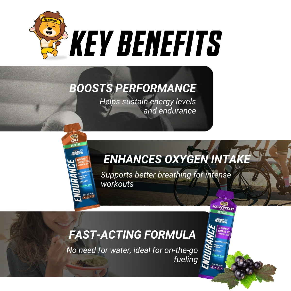 Applied Nutrition Endurance Isotonic Energy Gel - Breathe 60G, 20 packs - Ultimate Sup Singapore
