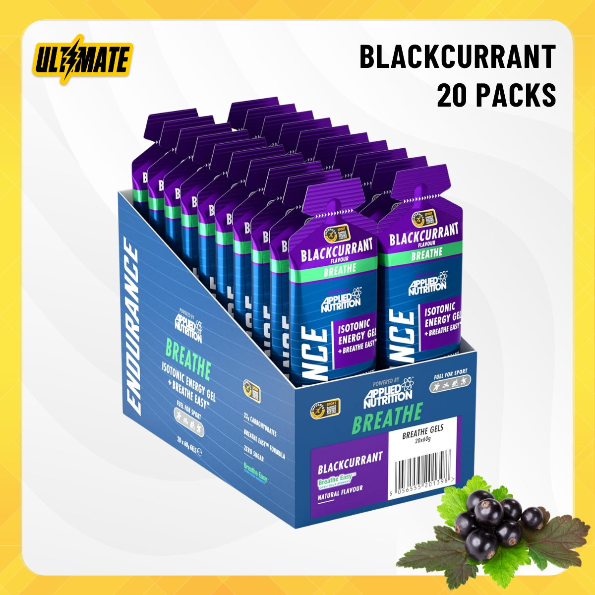 Applied Nutrition Endurance Isotonic Energy Gel - Breathe 60G, 20 packs - Ultimate Sup Singapore