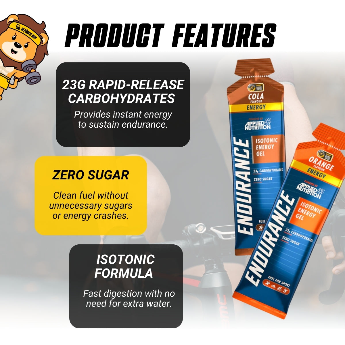 Applied Nutrition Endurance Isotonic Energy Gel - Energy 60G, 20 packs - Ultimate Sup Singapore
