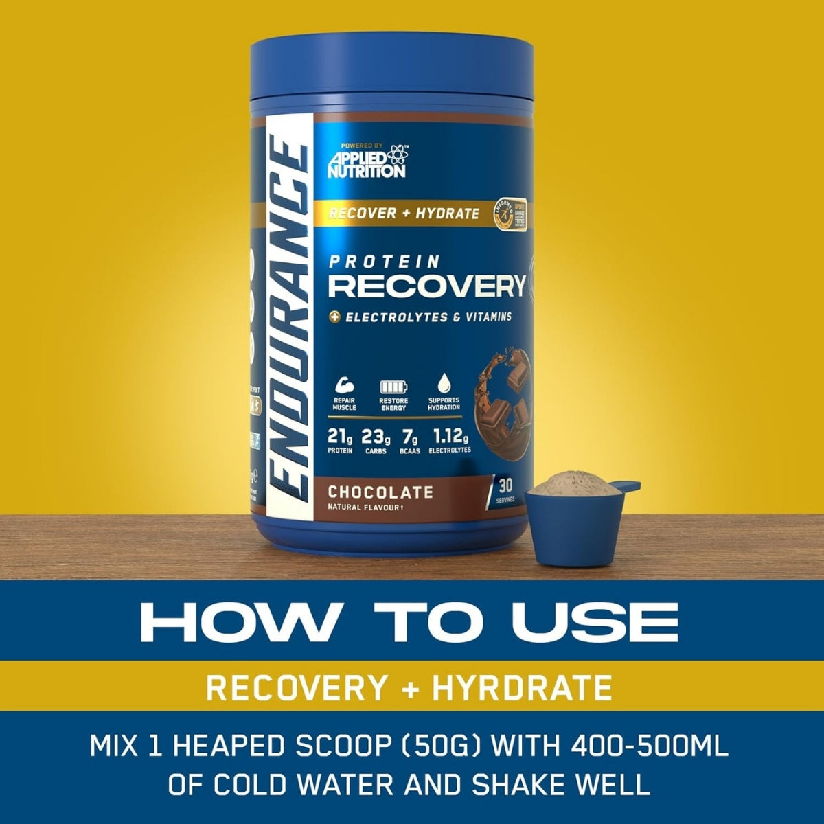 Applied Nutrition, Endurance Recovery, Post Workout Recovery, Fast Absorbing Carb, Added Vitamins & Electrolytes, 30ser - Ultimate Sup Singapore
