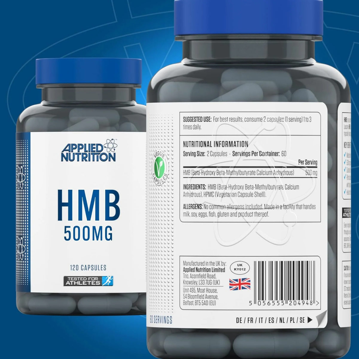 Applied Nutrition, HMB, Post-Workout, Boost Muscle Recovery, 500mg, 120 Capsules - Ultimate Sup Singapore