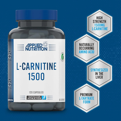 Applied Nutrition, L-Carnitine, Metabolism & Energy Support, 120 Veggie Caps - Ultimate Sup Singapore