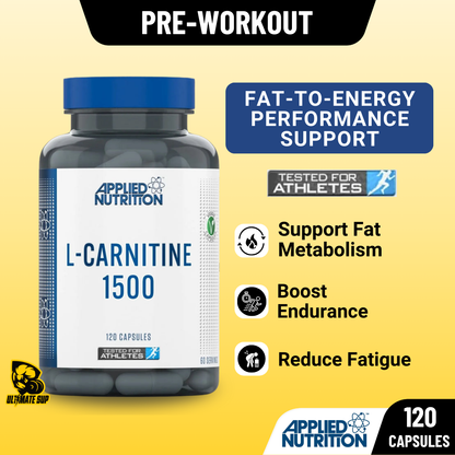 Applied Nutrition, L-Carnitine, Metabolism & Energy Support, 120 Veggie Caps - Ultimate Sup Singapore