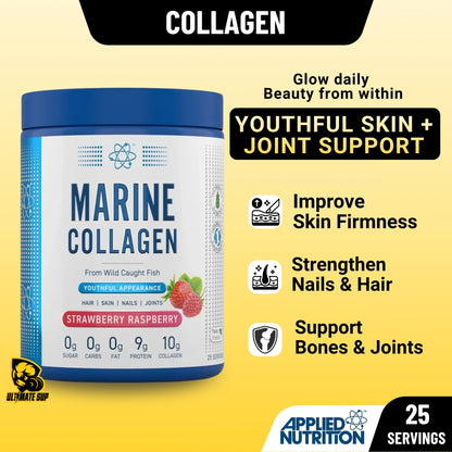 Applied Nutrition, Marine Collagen Powder, Wild-Caught, Beauty, Skin & Joint Support, 300mg - Ultimate Sup Singapore