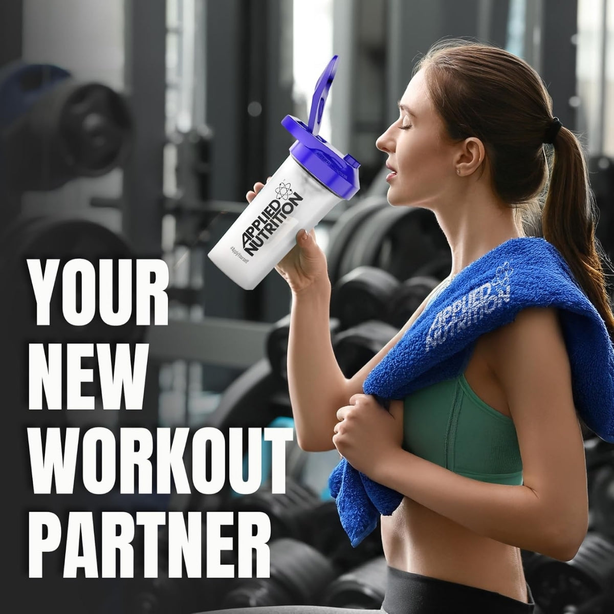 Applied Nutrition Protein Shaker Blue Top 700ml - Ultimate Sup Singapore