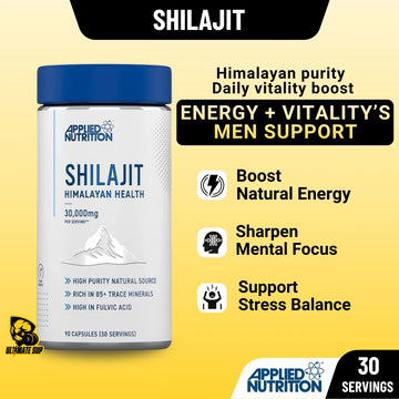Applied Nutrition, Pure Himalayan Shilajit, Energy & Vitality Support, 90 Capsules - Ultimate Sup Singapore