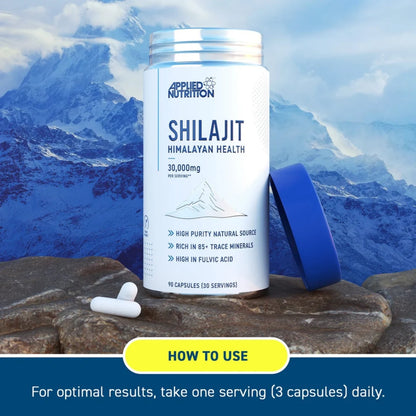 Applied Nutrition, Pure Himalayan Shilajit, Energy & Vitality Support, 90 Capsules - Ultimate Sup Singapore