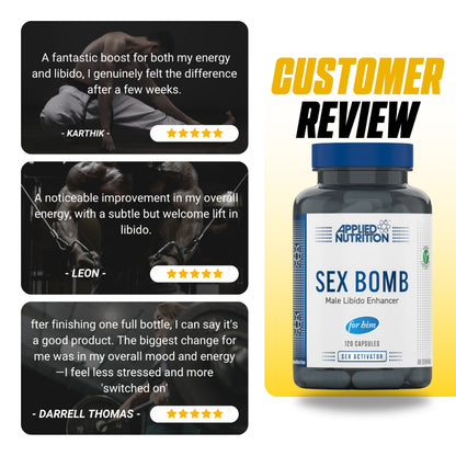 Applied Nutrition, Sex Bomb For Him, 120 Capsule - Ultimate Sup Singapore