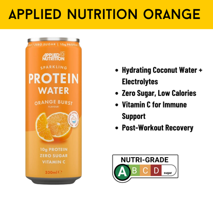 Applied Nutrition, Sparkling Protein Water, Hydrating Coconut Drink + Electrolytes with vitamin C, 3-12cans - Ultimate Sup Singapore