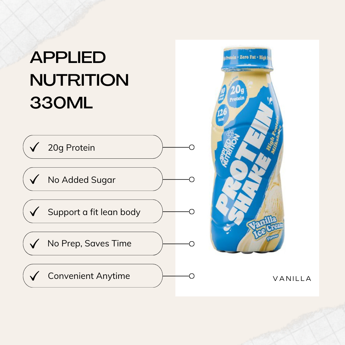 Applied Nutrition, Ready-to-Drink Protein Shake, High-quality Milk Protein for Muscle Recovery & Growth, 3–8 Cans