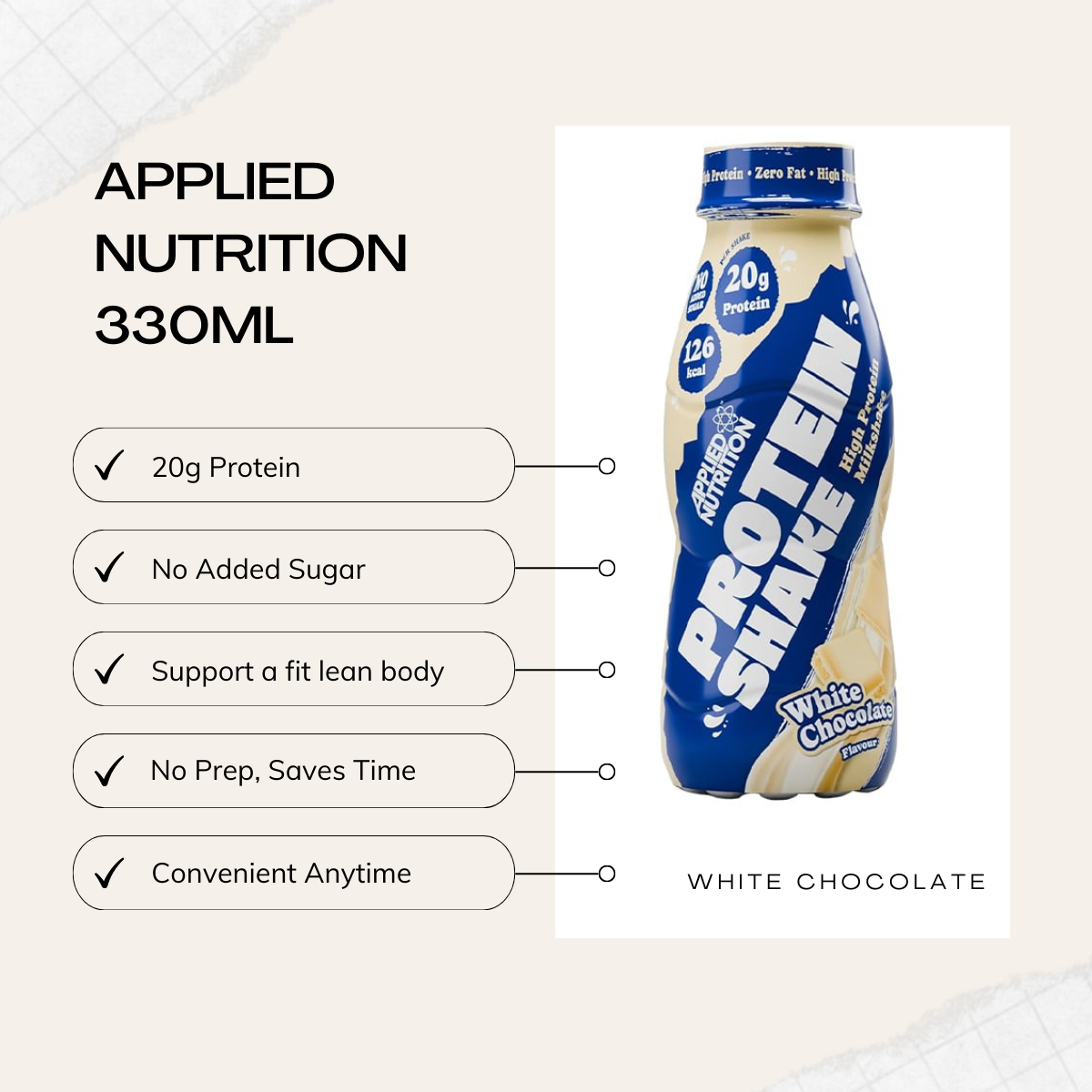 Applied Nutrition, Ready-to-Drink Protein Shake, High-quality Milk Protein for Muscle Recovery & Growth, 3–8 Cans