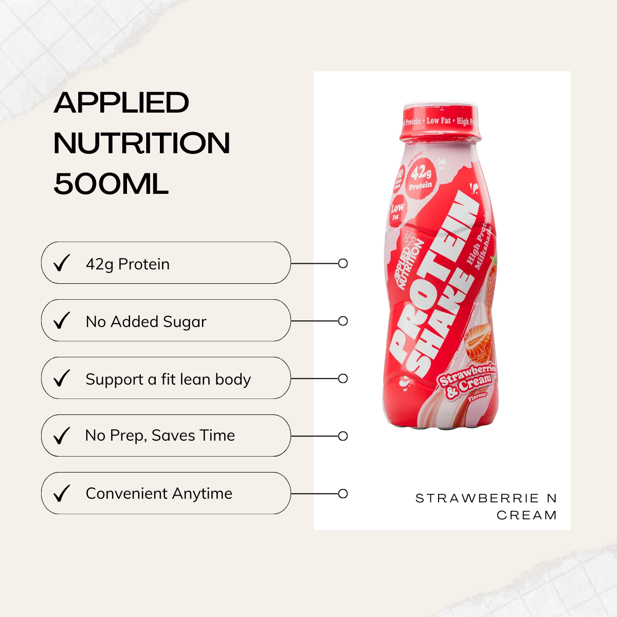 Applied Nutrition, Ready-to-Drink Protein Shake, High-quality Milk Protein for Muscle Recovery & Growth, 3–8 Cans