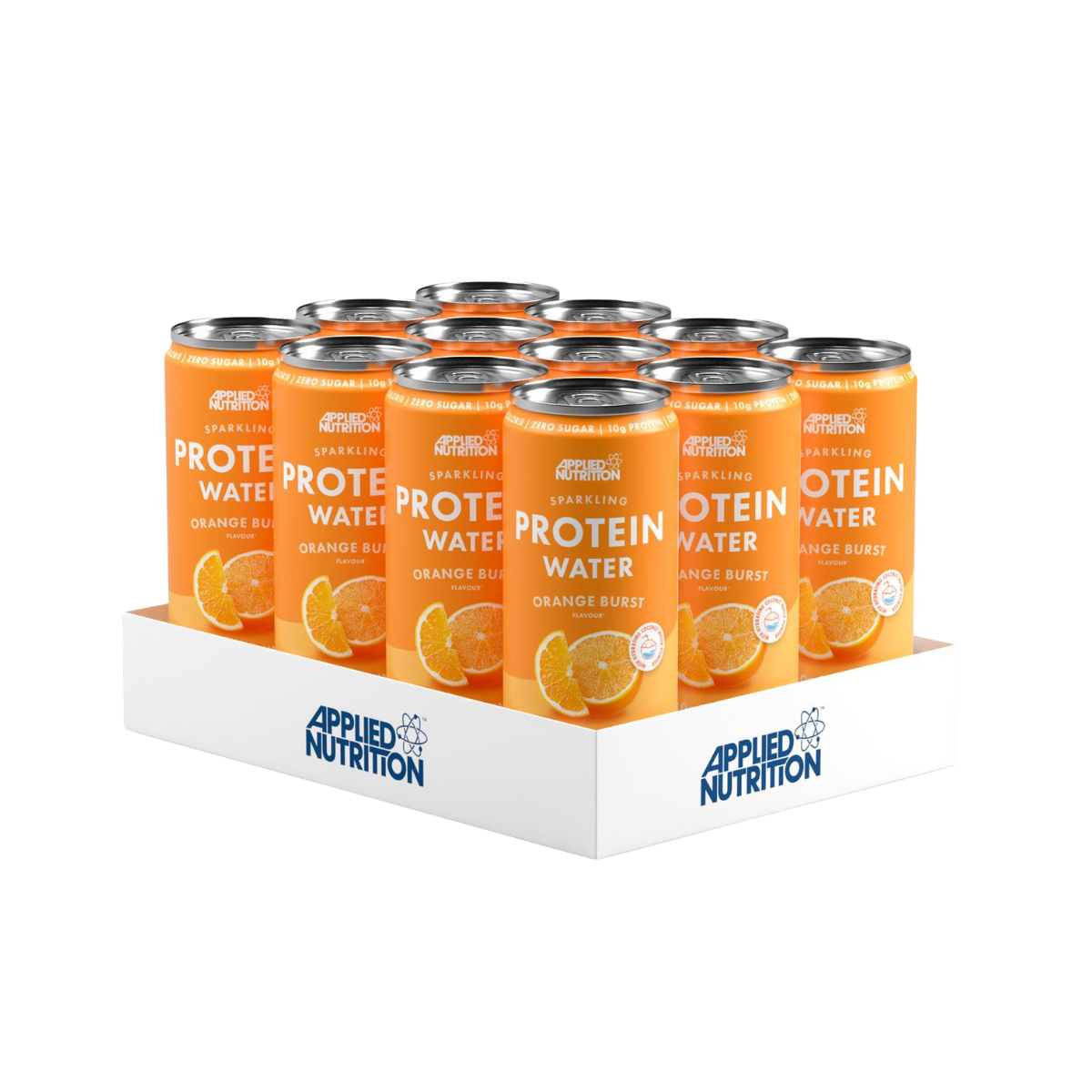 Applied Nutrition, Sparkling Protein Water, Hydrating Coconut Drink + Electrolytes with vitamin C, 3-12cans