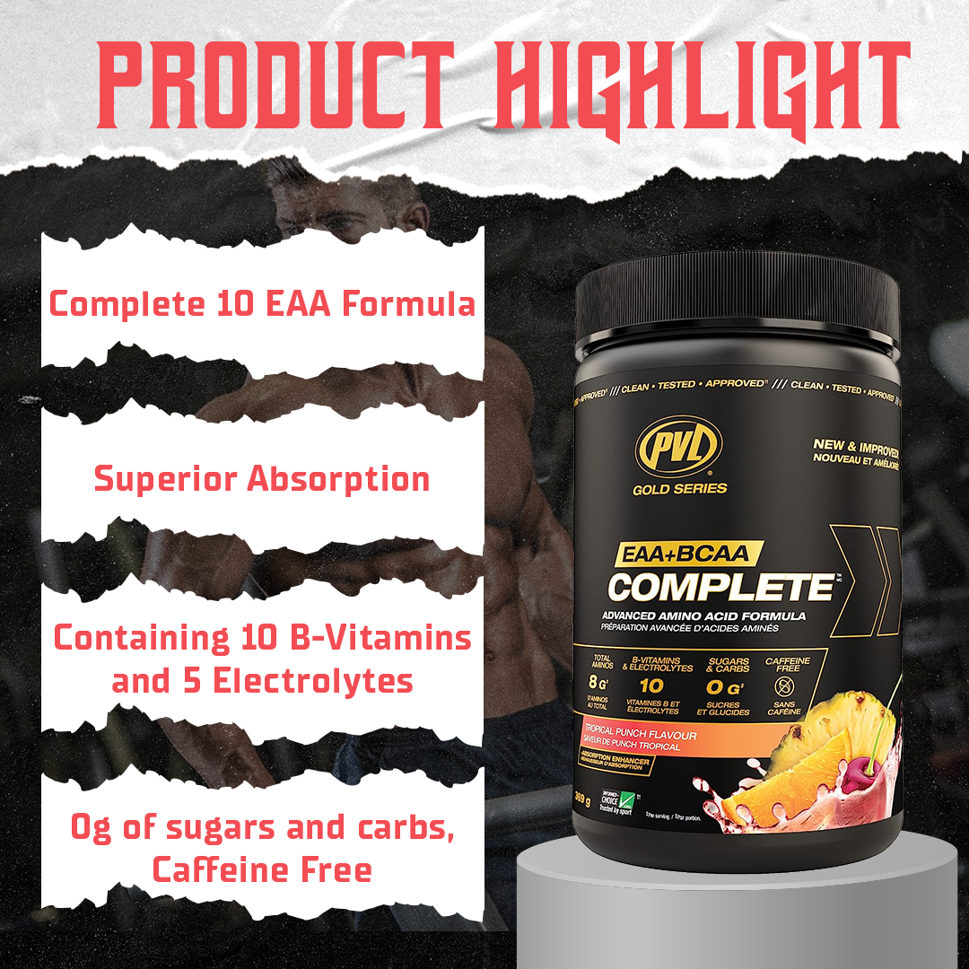 PVL Gold Series EAA + BCAA Complete 369g - Ultimate Sup Singapore