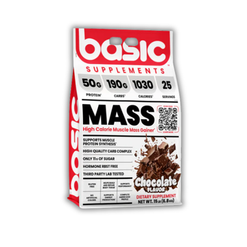 Basic Supplements, Basic Mass, High Calorie Mass Gainer, Added MCT Oils for Lean Bulk & Weight Gainer, 15lbs - Ultimate Sup Singapore