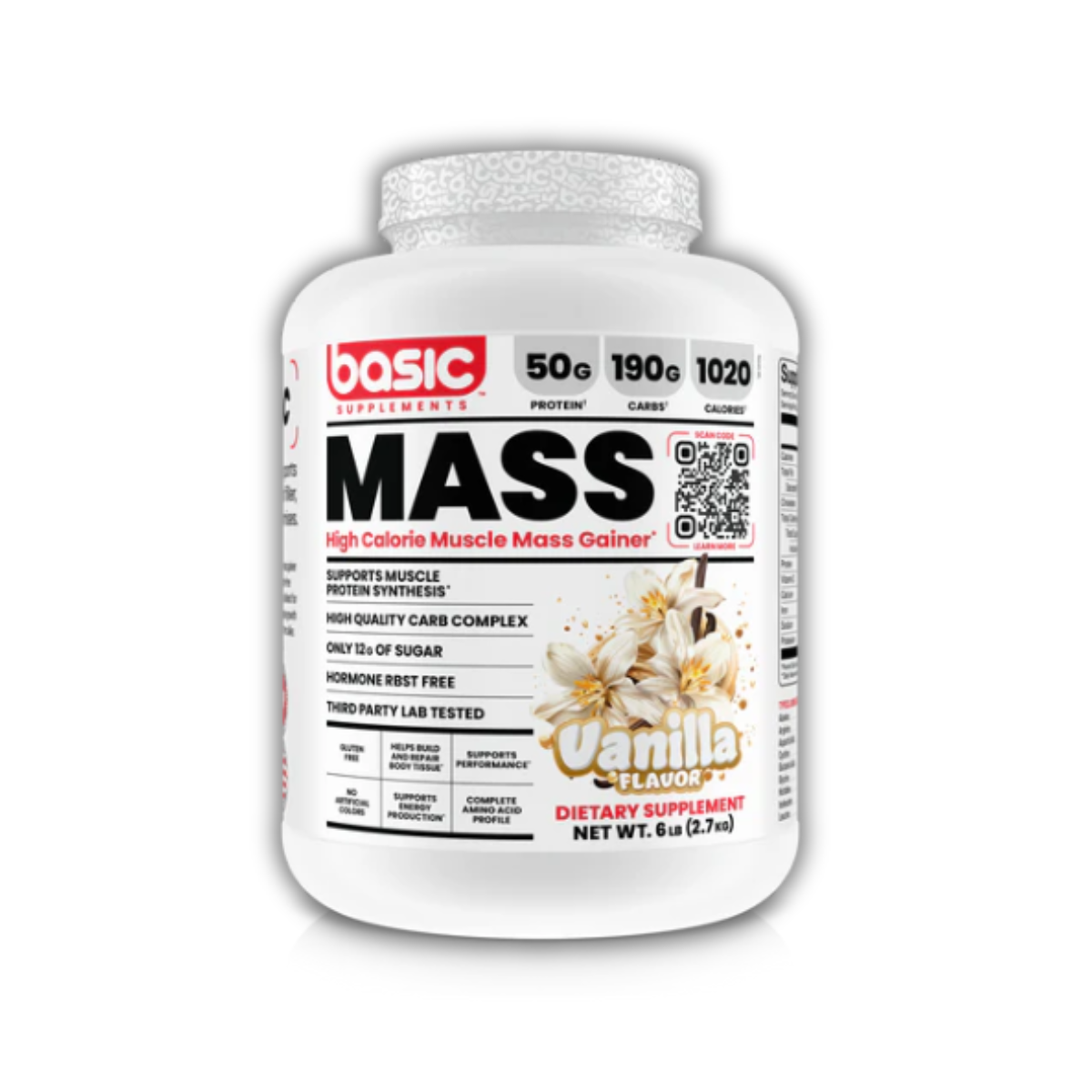 Basic Supplements, Basic Mass, High Calorie Mass Gainer, Added MCT Oils for Lean Bulk & Weight Gainer, 15lbs - Ultimate Sup Singapore